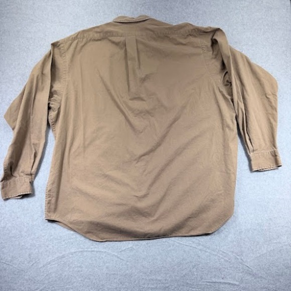 Ralph Lauren OCBD Button Down Shirt Men XL Tan Balire Long Sleeve Pony Logo - Picture 7 of 7